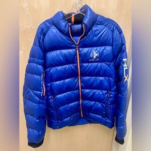 Polo Ralph Lauren Coat Mens small Blue Ski Jacket Preppy Snow RLX vtg